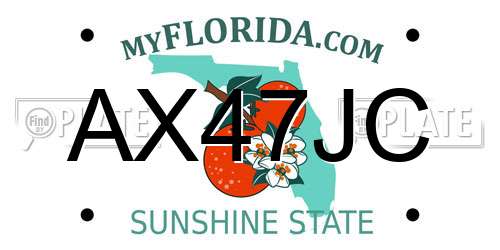 AX47JC Florida License Plate