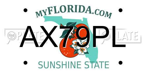 AX79PL Florida License Plate