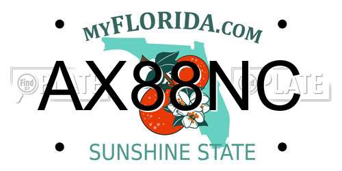 AX88NC Florida License Plate