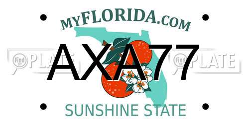 AXA77 Florida License Plate