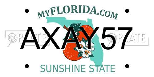 AXAY57 Florida License Plate