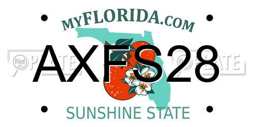 AXFS28 Florida License Plate