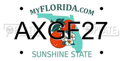 AXGF27 Florida License Plate