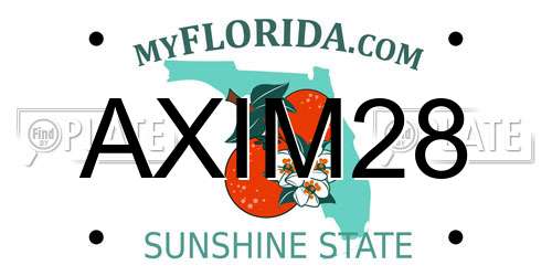 AXIM28 Florida License Plate