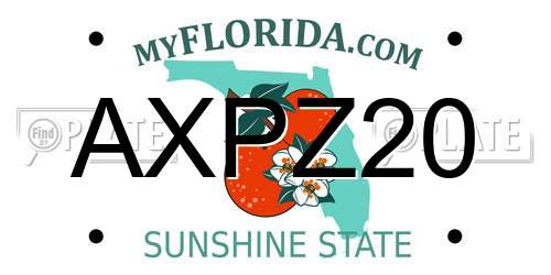 AXPZ20 Florida License Plate