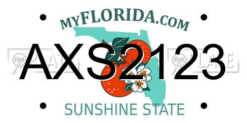 AXS2123 Florida License Plate