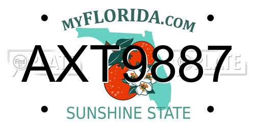 AXT9887 Florida License Plate