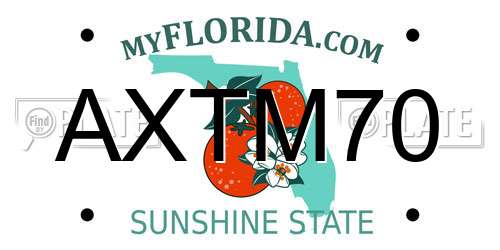 AXTM70 Florida License Plate