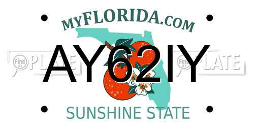 AY62IY Florida License Plate