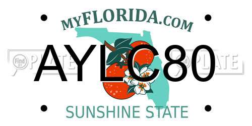 AYLC80 Florida License Plate