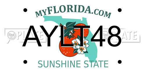 AYLT48 Florida License Plate