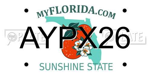 AYPX26 Florida License Plate