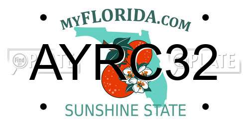 AYRC32 Florida License Plate