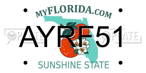 AYRF51 Florida License Plate
