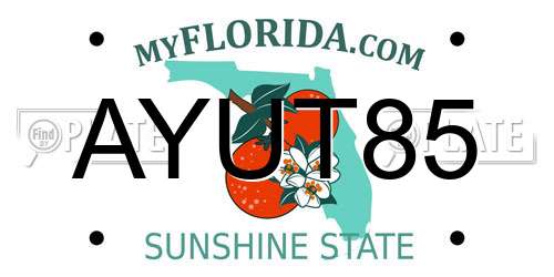 AYUT85 Florida License Plate