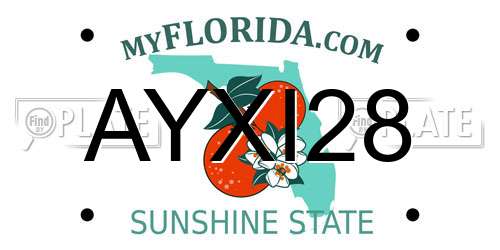 AYXI28 Florida License Plate