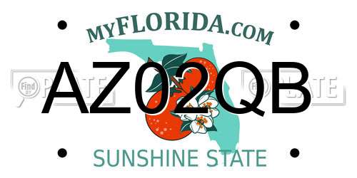 AZ02QB Florida License Plate