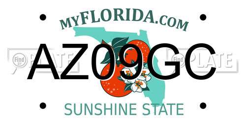 AZ09GC Florida License Plate