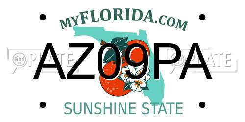 AZ09PA Florida License Plate