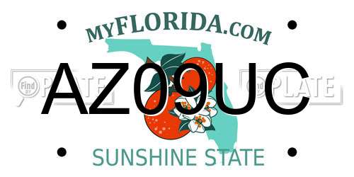 AZ09UC Florida License Plate