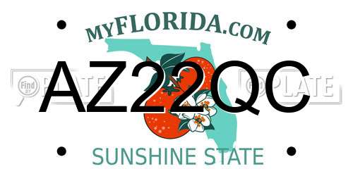 AZ22QC Florida License Plate
