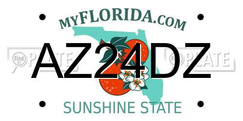 AZ24DZ Florida License Plate