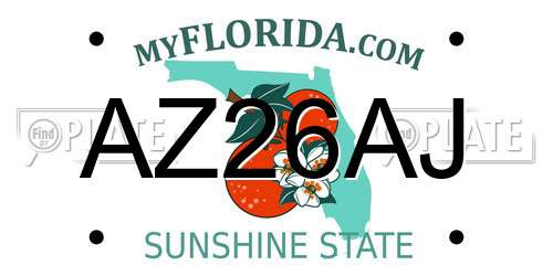 AZ26AJ Florida License Plate