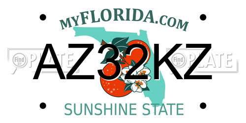 AZ32KZ Florida License Plate