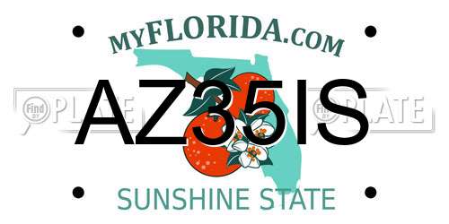 AZ35IS Florida License Plate