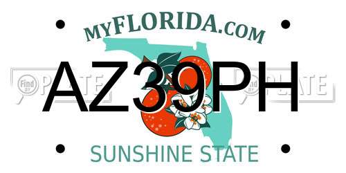 AZ39PH Florida License Plate