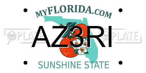 AZ3RI Florida License Plate