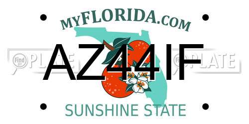 AZ44IF Florida License Plate