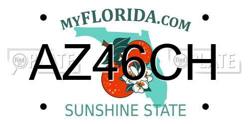 AZ46CH Florida License Plate