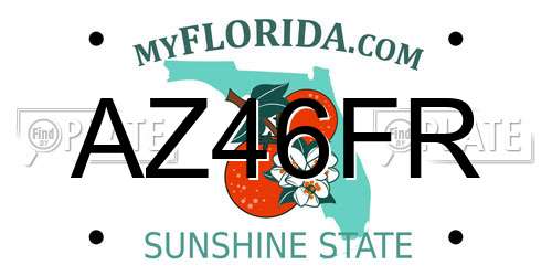 AZ46FR Florida License Plate