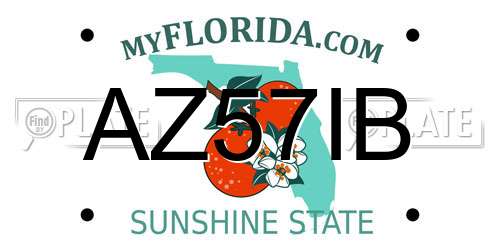 AZ57IB Florida License Plate