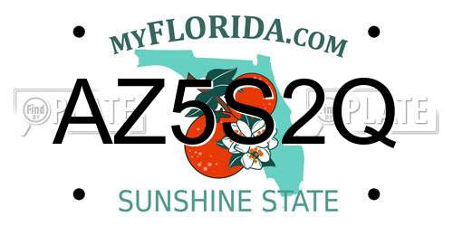AZ5S2Q Florida License Plate