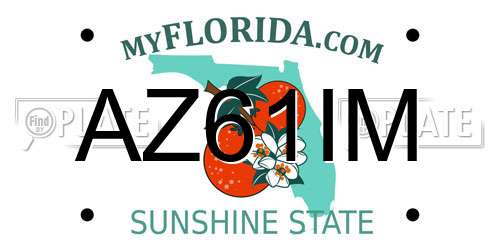 AZ61IM Florida License Plate