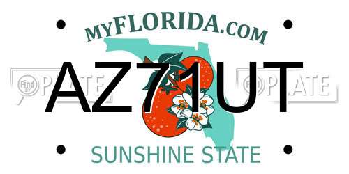 AZ71UT Florida License Plate