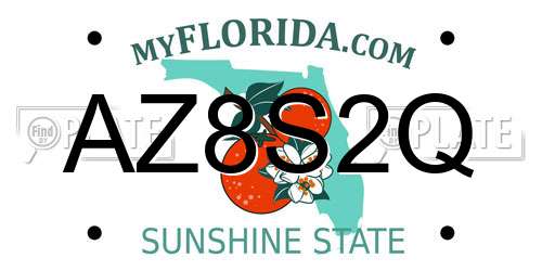 AZ8S2Q Florida License Plate