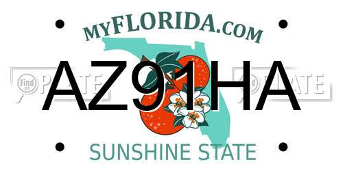 AZ91HA Florida License Plate