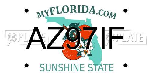 AZ97IF Florida License Plate