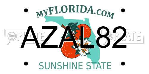 AZAL82 Florida License Plate
