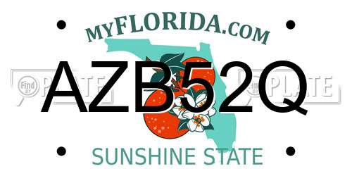 AZB52Q Florida License Plate