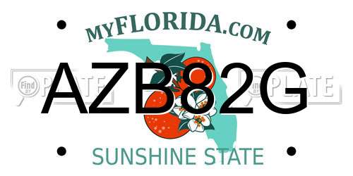 AZB82G Florida License Plate