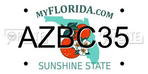 AZBC35 Florida License Plate