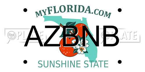 AZBNB Florida License Plate