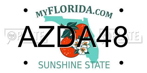 AZDA48 Florida License Plate