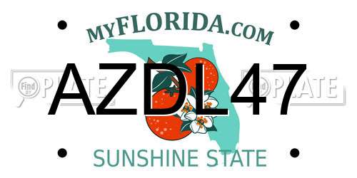 AZDL47 Florida License Plate