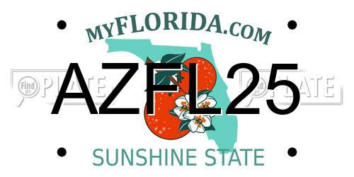 AZFL25 Florida License Plate