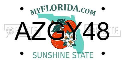 AZGY48 Florida License Plate
